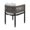 Armen Living Felicia Outdoor Patio Dining Chair in Aluminum with Gray Rope and Cushions, PK2 840254333147 - alternate 10
